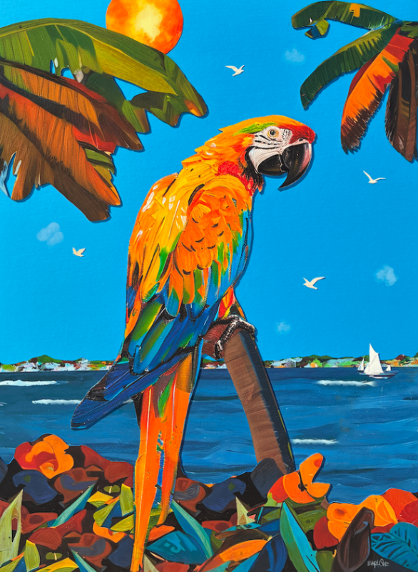 TROPICAL FEATHERS 30”x40